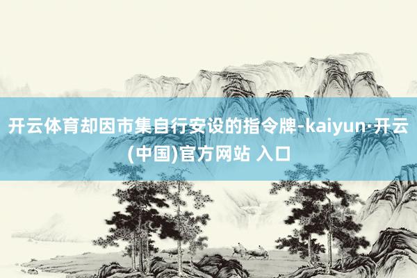 開云體育卻因市集自行安設的指令牌-kaiyun·開云(中國)官方網站 入口