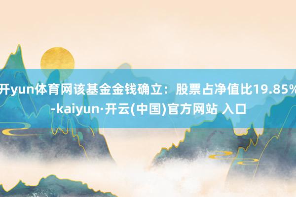 開yun體育網該基金金錢確立：股票占凈值比19.85%-kaiyun·開云(中國)官方網站 入口